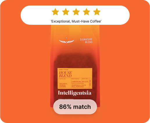 Rate your coffee with stars and a review